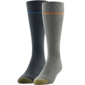 Gold Toe Men Terry Out Crew Socks 2-Pk Multi Shoe Size 6-12